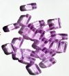 25 11x6mm Transparent Alexandrite Glass Rectangle Beads